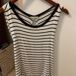 Black and white stripe tank